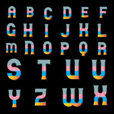 A  set of letter design bundle