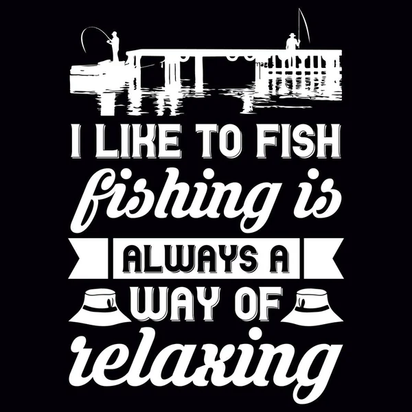 Fishing Shirt Design File — Stockový vektor