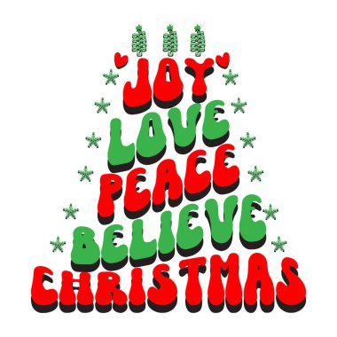 Retro christmas t-shirt design