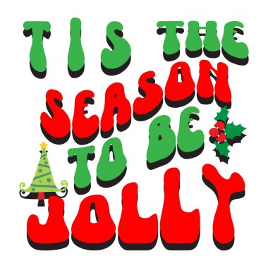 Retro christmas t-shirt design 