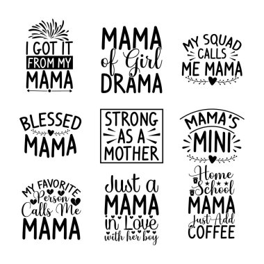 Mama tişört tasarım paketi