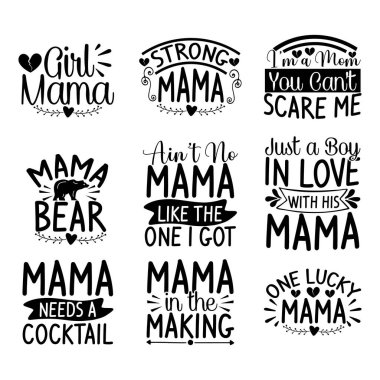 Mama tişört tasarım paketi