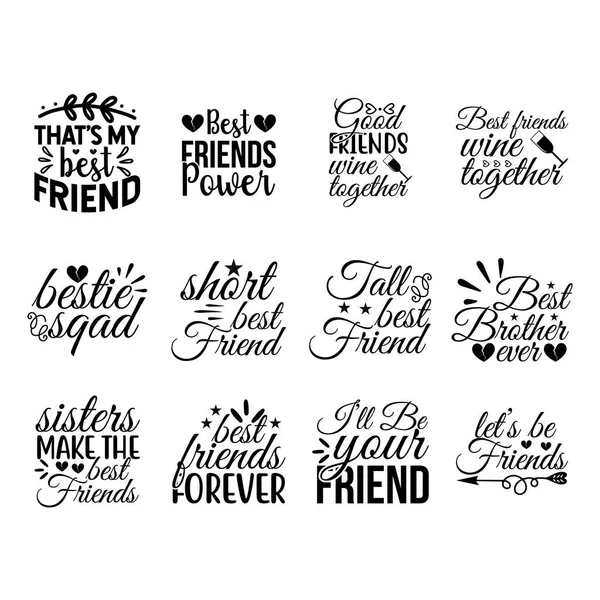 Friendship Day Typography Shirt Design — Stock Vector