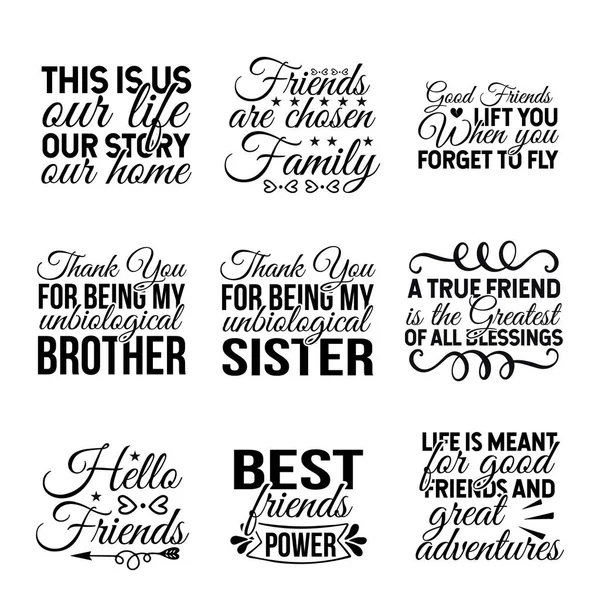 Friend word typography for printing Royalty Free Vector