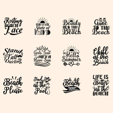  Plaj tişörtü tasarım paketi