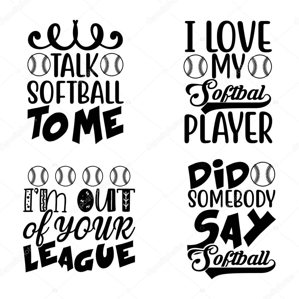 Softball  t-shirt design bundle
