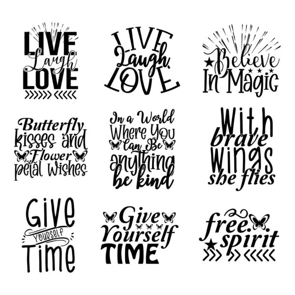 Набор дизайна футболки с бабочкой 