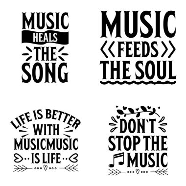 Müzik tişörtü tasarım paketi