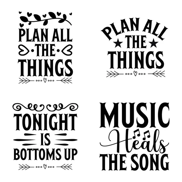 Music Shirt Design Bundle — Stock Vector