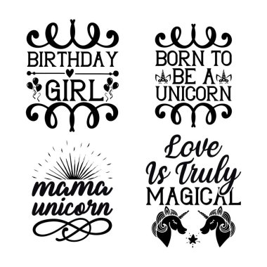 Tek boynuzlu at svg t-shirt tasarım paketi