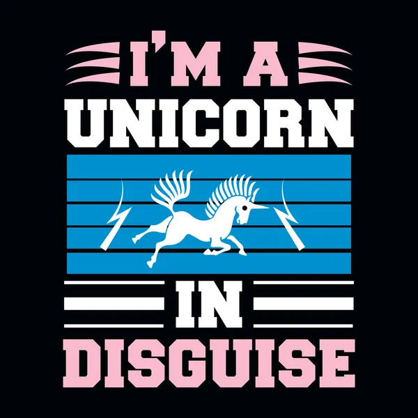 Diseño Camiseta Unicornio — Vector de stock