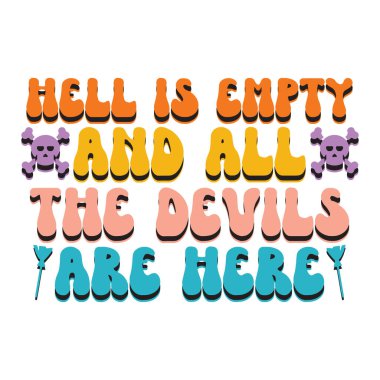 Retro Cadılar Bayramı tişörtü tasarımı