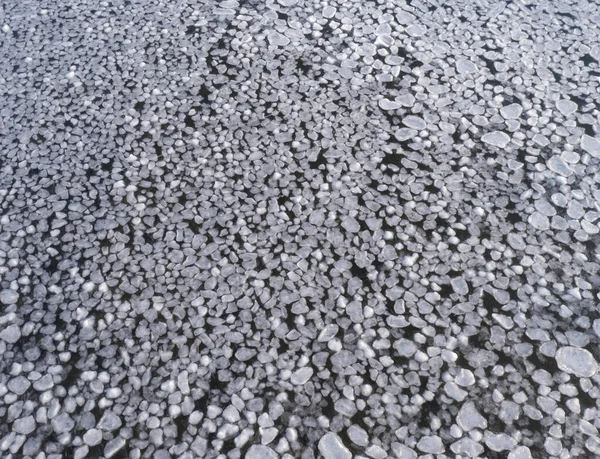 Абстрактна Текстура Розбитого Білого Льоду Темно Синьої Води Вид Лід — стокове фото