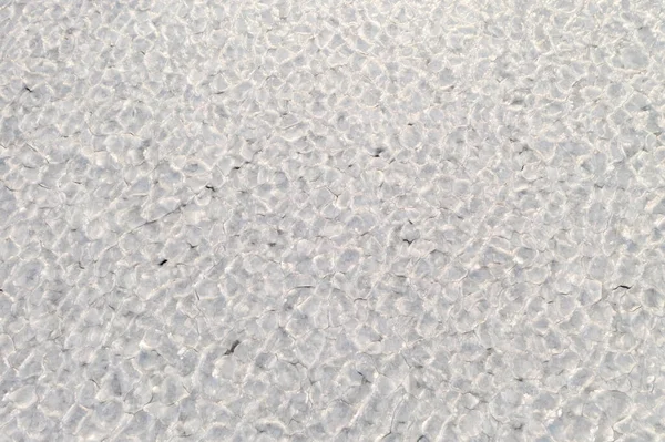 Textura Abstrata Gelo Branco Partido Vista Gelo Drone Fundo Superfície — Fotografia de Stock