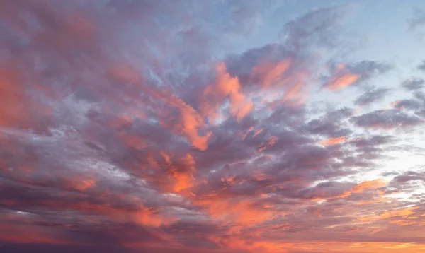 Драматического Яркого Цвета Красивым Облаком Восхода Заката Панорамное Изображение — стоковое фото