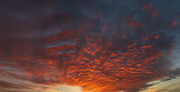 Hermoso Amanecer Naranja Con Mar Nubes Foto Alta Calidad — Foto de Stock