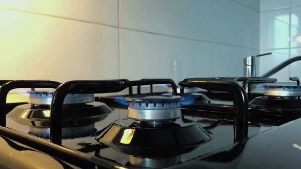 Camphor Gas Natural Gas Gas Stove Cooking — Vídeo de Stock