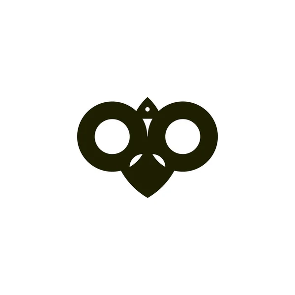 Logo Image Owl Logo Black Color Logo White Color Owl — ストックベクタ