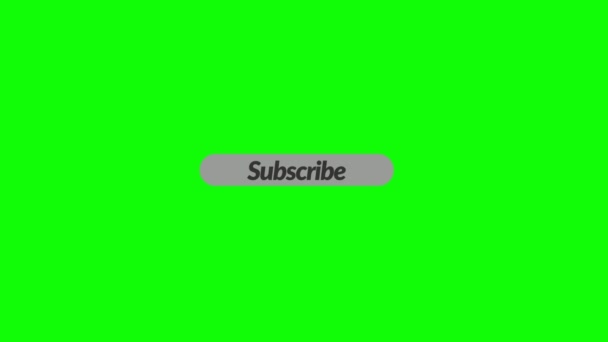 Subscribe Button Icon Moving Cursor Black Subscribe Green Background — Stock Video