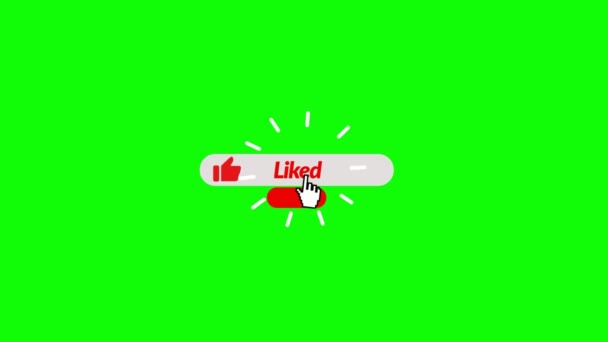 Green Screen Subscribe Liked Button Subscriber Icon Button Green Background — Stock Video