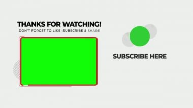 Bu, kanalın alt ucundaki ekrandır. İzlediğiniz için teşekkürler, abone unvanı. Bu son ekran için bir şablon. 
