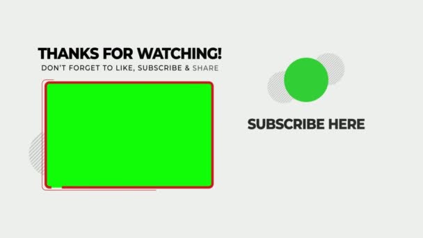 Ceci Est Tiers Inférieur Écran Fin Votre Canal Merci Regarder — Video