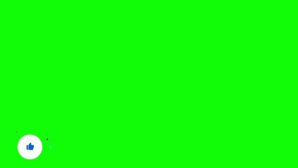 用白色圆圈按下按钮 这是一个类似的绿色屏幕动画视频图标 — 图库视频影像
