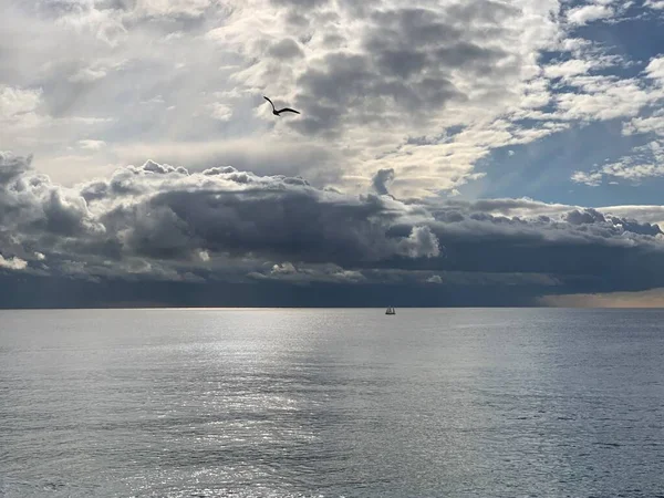 地中海での雷雨 Nice Franchriviera — ストック写真