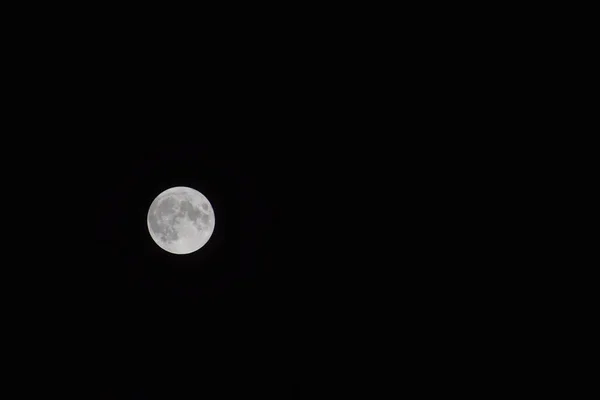 Lua Cheia Noite Negra Lunar — Fotografia de Stock