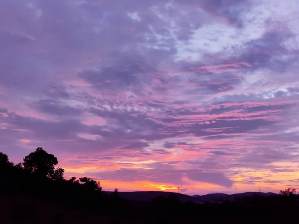 Güzel Gün Batımının Resimsel Manzarası — Stok fotoğraf