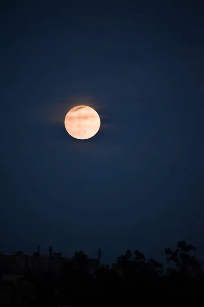 Lua Céu Noturno Lunar Índia — Fotografia de Stock