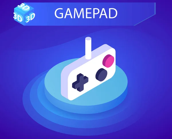 Ícone Design Isométrico Gamepad Ilustração Web Vetorial Conceito Colorido —  Vetores de Stock