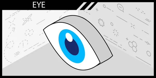 Augenisometrisches Design Symbol Vektor Web Illustration Buntes Konzept — Stockvektor