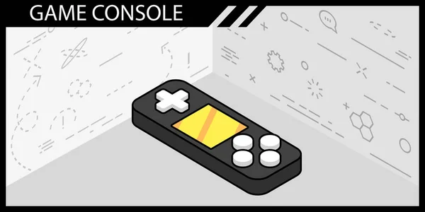 Isometrisches Design Symbol Der Spielkonsole Vektor Web Illustration Buntes Konzept — Stockvektor