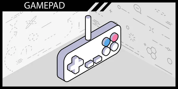 Gamepad Isometrisches Design Symbol Vektor Web Illustration Buntes Konzept — Stockvektor