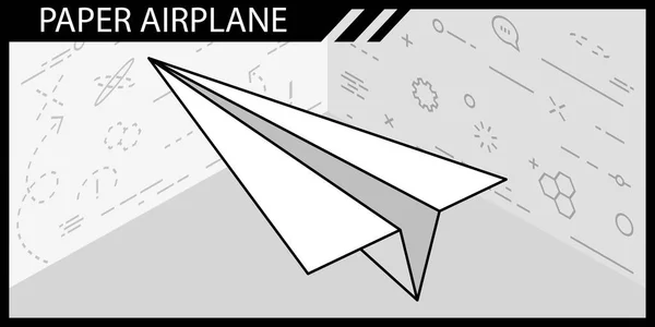 Icône Conception Isométrique Avion Papier Illustration Vectorielle Web Concept Coloré — Image vectorielle