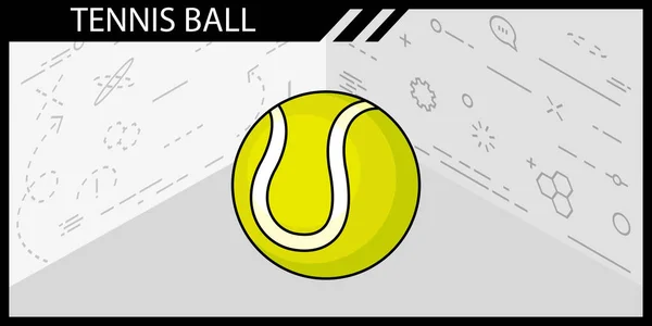 Tennis Bal Isometrisch Ontwerp Pictogram Vector Web Illustratie Kleurrijk Concept — Stockvector