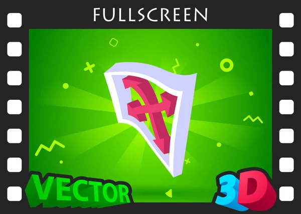 Fullscreen Isometric Design Icon Vector Web Illustration Colorful Concept — ストックベクタ