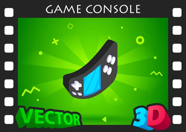 Game Console Isometric Design Icon Vector Web Illustration Colorful Concept — ストックベクタ