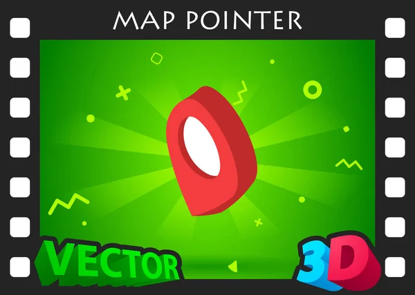 stock vector Map pointer isometric design icon. Vector web illustration. 3d colorful concept