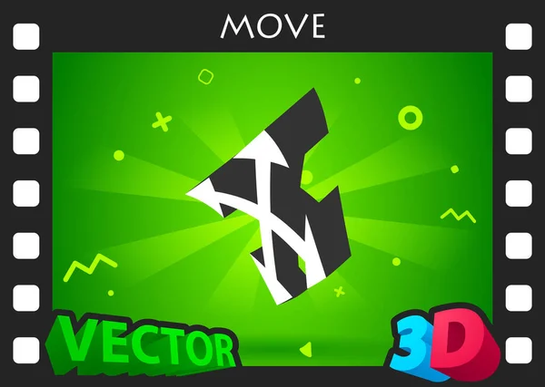 Move Isometric Design Icon Vector Web Illustration Colorful Concept — ストックベクタ