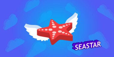 Seastar izometrik tasarım ikonu. Vektör web illüstrasyonu. 3d renkli konsept