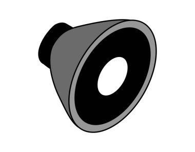 Hoparlör izometrik tasarım simgesi. Vektör web illüstrasyonu. 3d renkli konsept