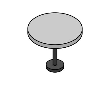 Tablo izometrik tasarım simgesi. Vektör web illüstrasyonu. 3d renkli konsept