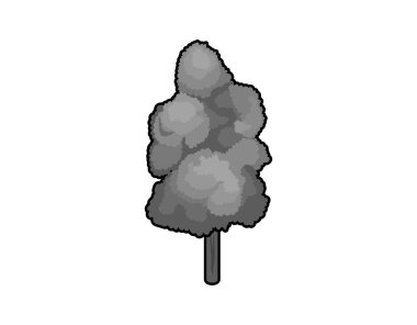 Ağaç izometrik tasarım ikonu. Vektör web illüstrasyonu. 3d renkli konsept