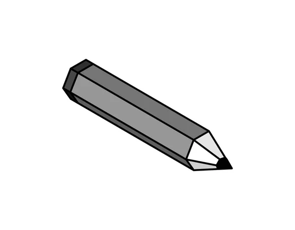 Pencil Isometric Design Icon Vector Web Illustration Colorful Concept — ストックベクタ