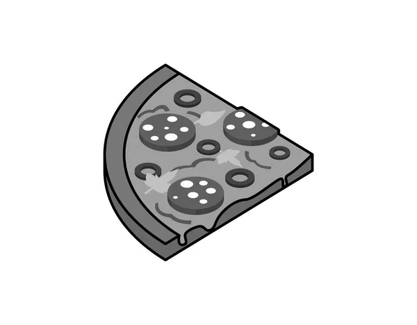 Піца Ізометрична Іконка Дизайну Векторна Веб Ілюстрація Барвиста Концепція — стоковий вектор