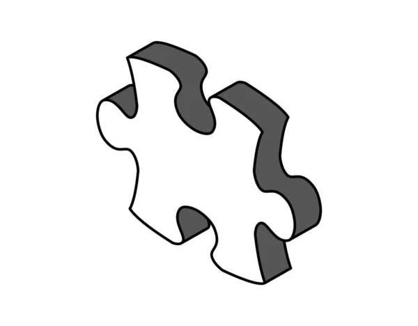 Puzzle Isometrisches Design Symbol Vektor Web Illustration Buntes Konzept — Stockvektor