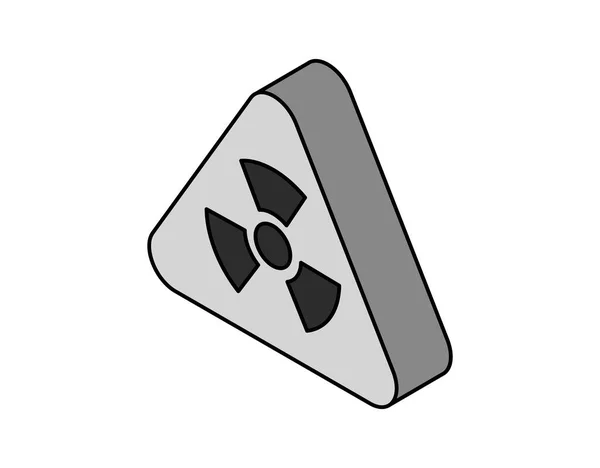Radiation Isometric Design Icon Vector Web Illustration Colorful Concept — Stock Vector