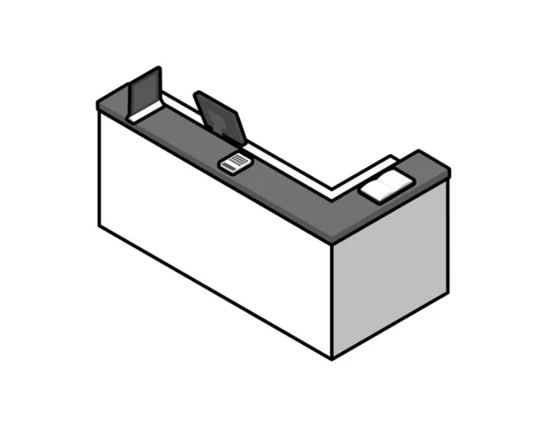 Reeption Isometric Design Icon Векторная Веб Иллюстрация Красочная Концепция — стоковый вектор